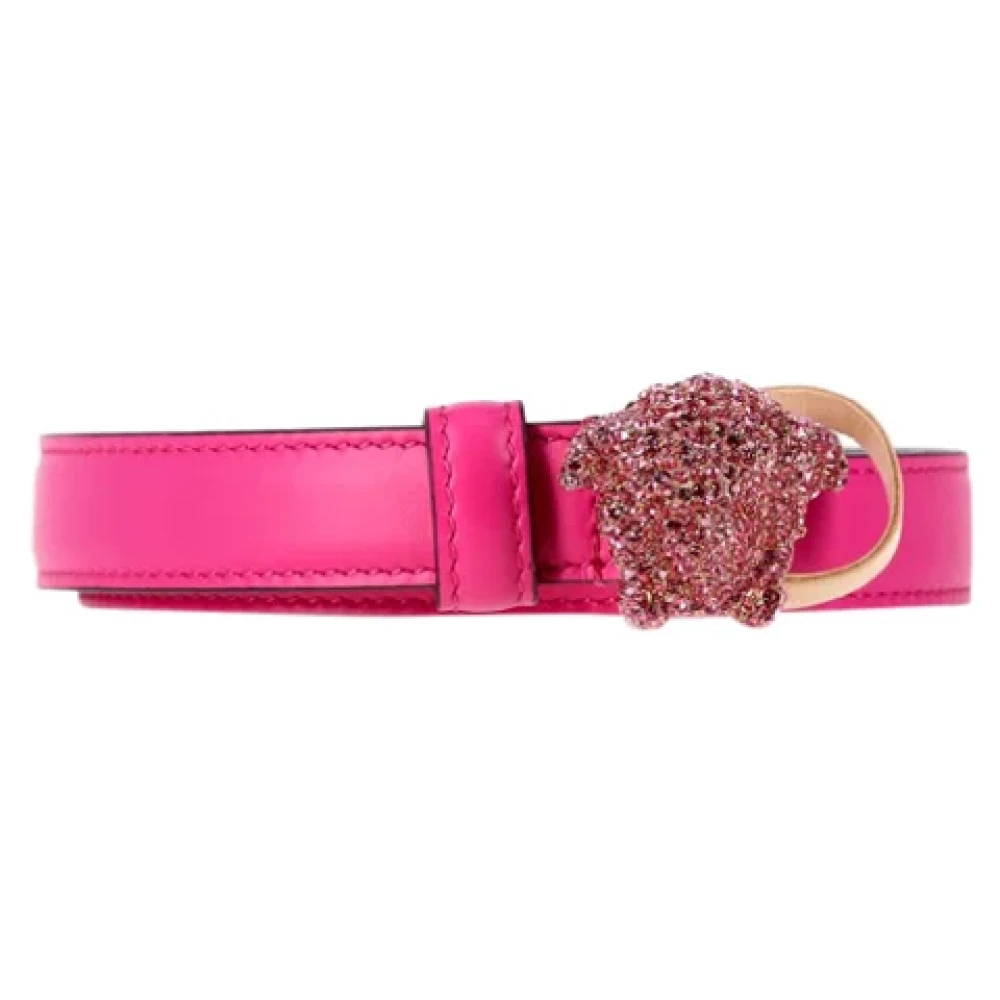 Versace Pre-owned Leather belts Pink Dames