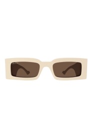 Ivory Brown Rechteckige Sonnenbrille