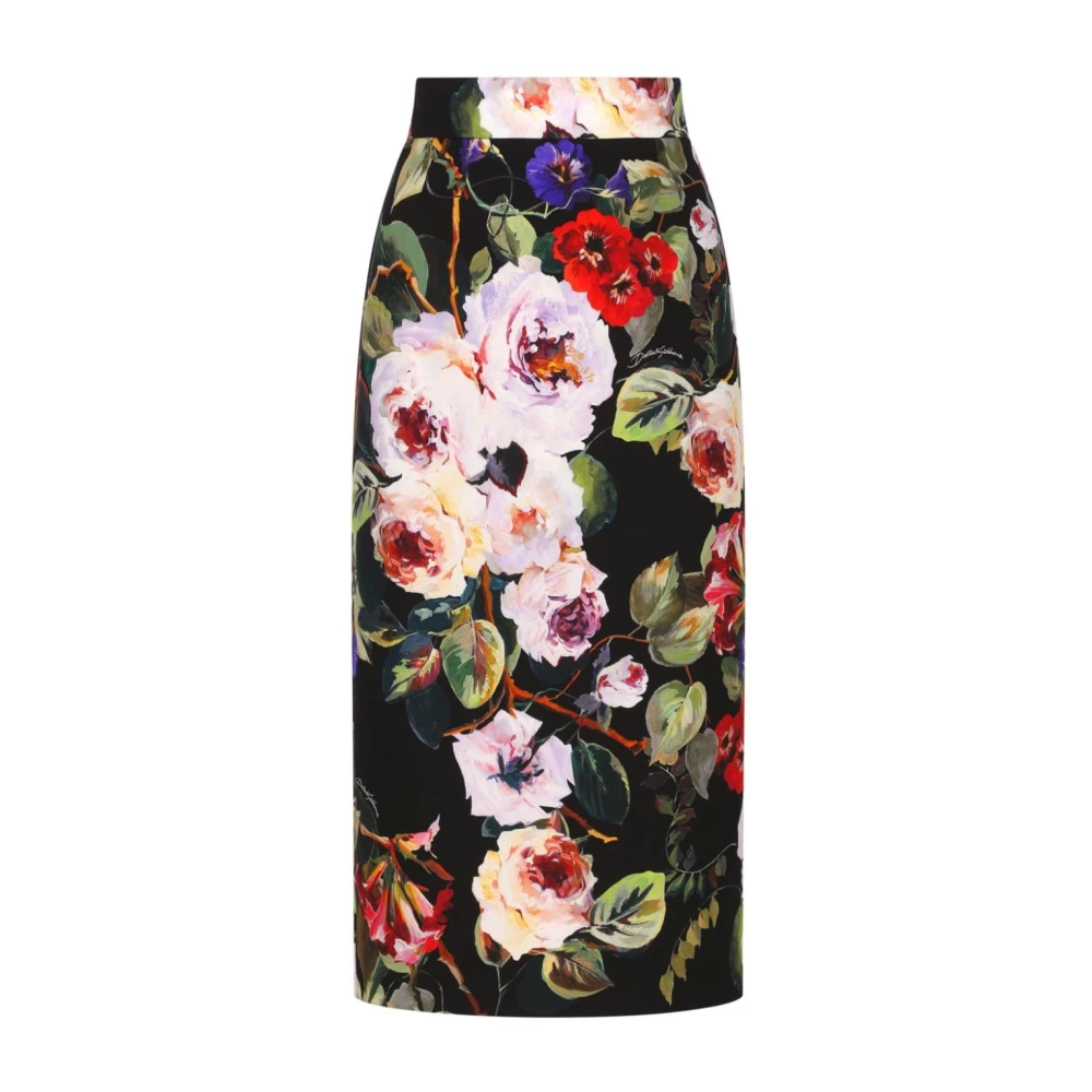 Dolce & Gabbana Zijden rok met bloemenmotief Multicolor Dames