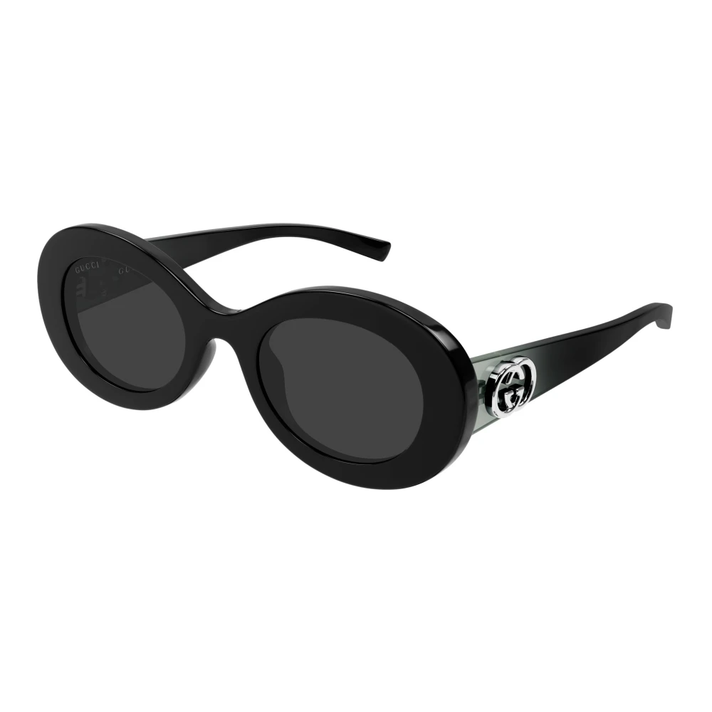 Gucci Black Sunglasses, Female, 51 Mm, Oval Frame Sunglasses