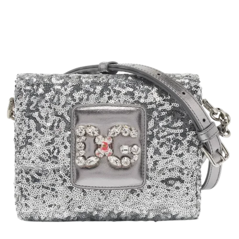 Dolce & Gabbana Pre-owned Leather crossbody-bags Gray Dames