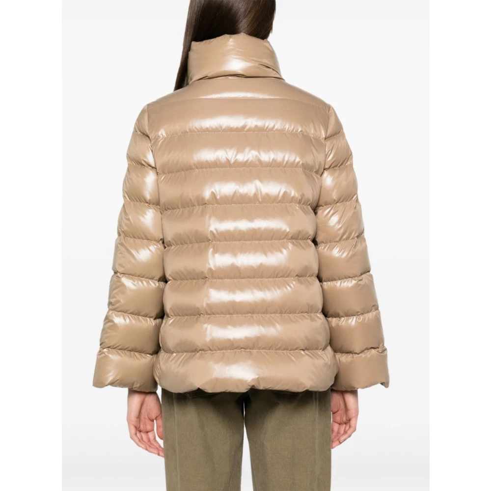 Fay Glanzende Gewatteerde Donsjas Beige Dames