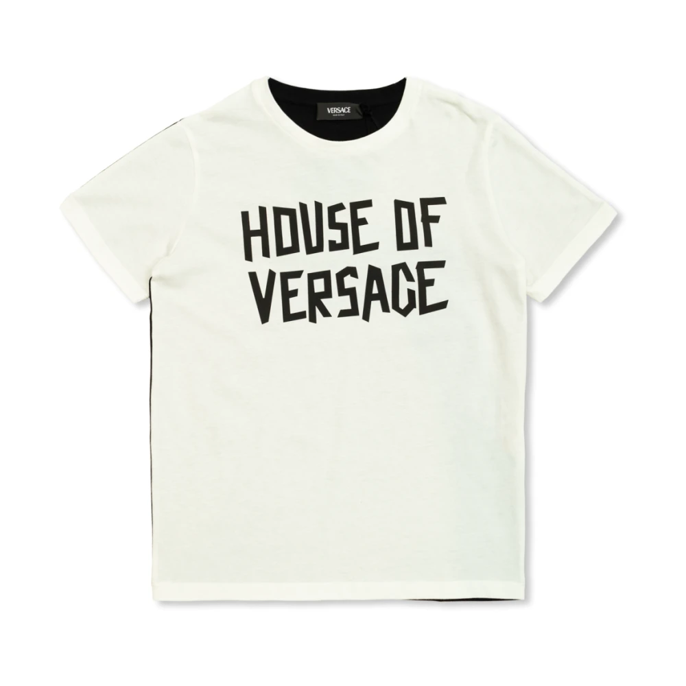 Versace T-shirt med logotyp White, Unisex