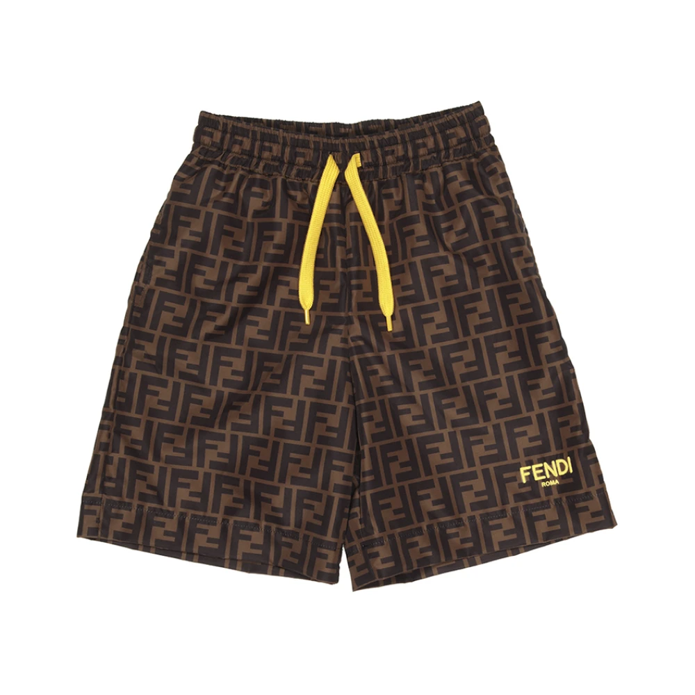 Fendi Hav Brun Boxer Badkläder Barn Brown, Pojke