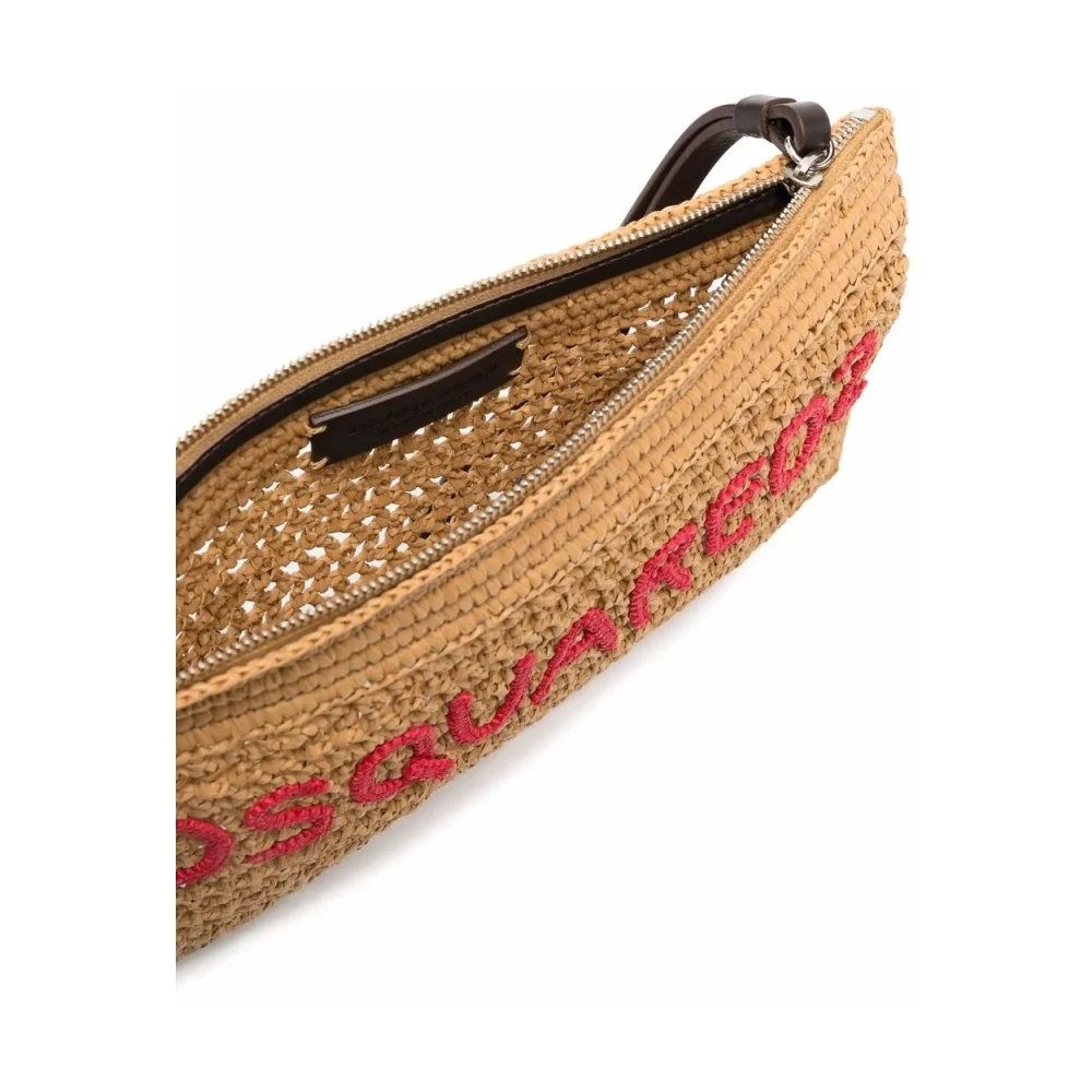 Dsquared2 Stijlvolle Clutch Pouch Brown Dames