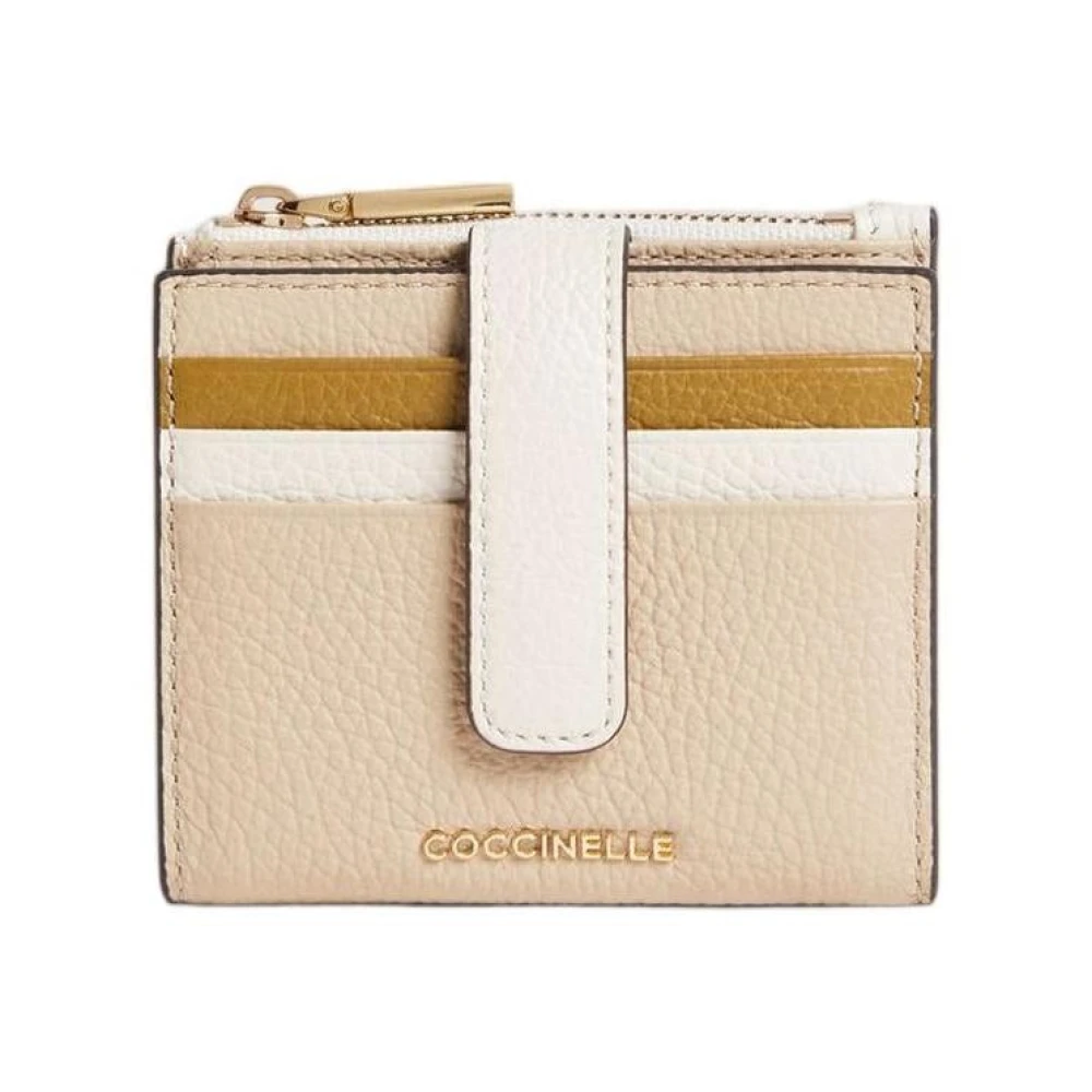 Coccinelle Women's Beige Wallets & Cardholders, One Size, Metallic Soft Wallet