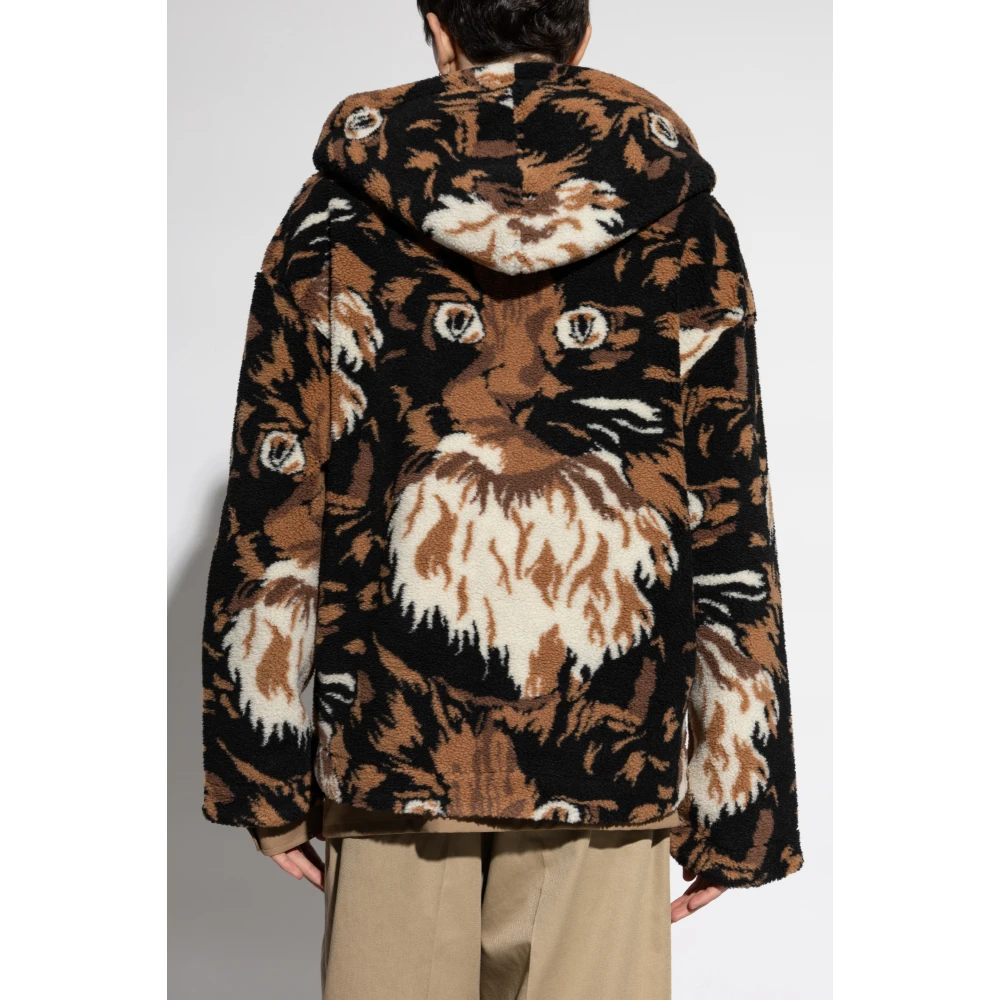 JW Anderson Fleece met capuchon Brown Heren