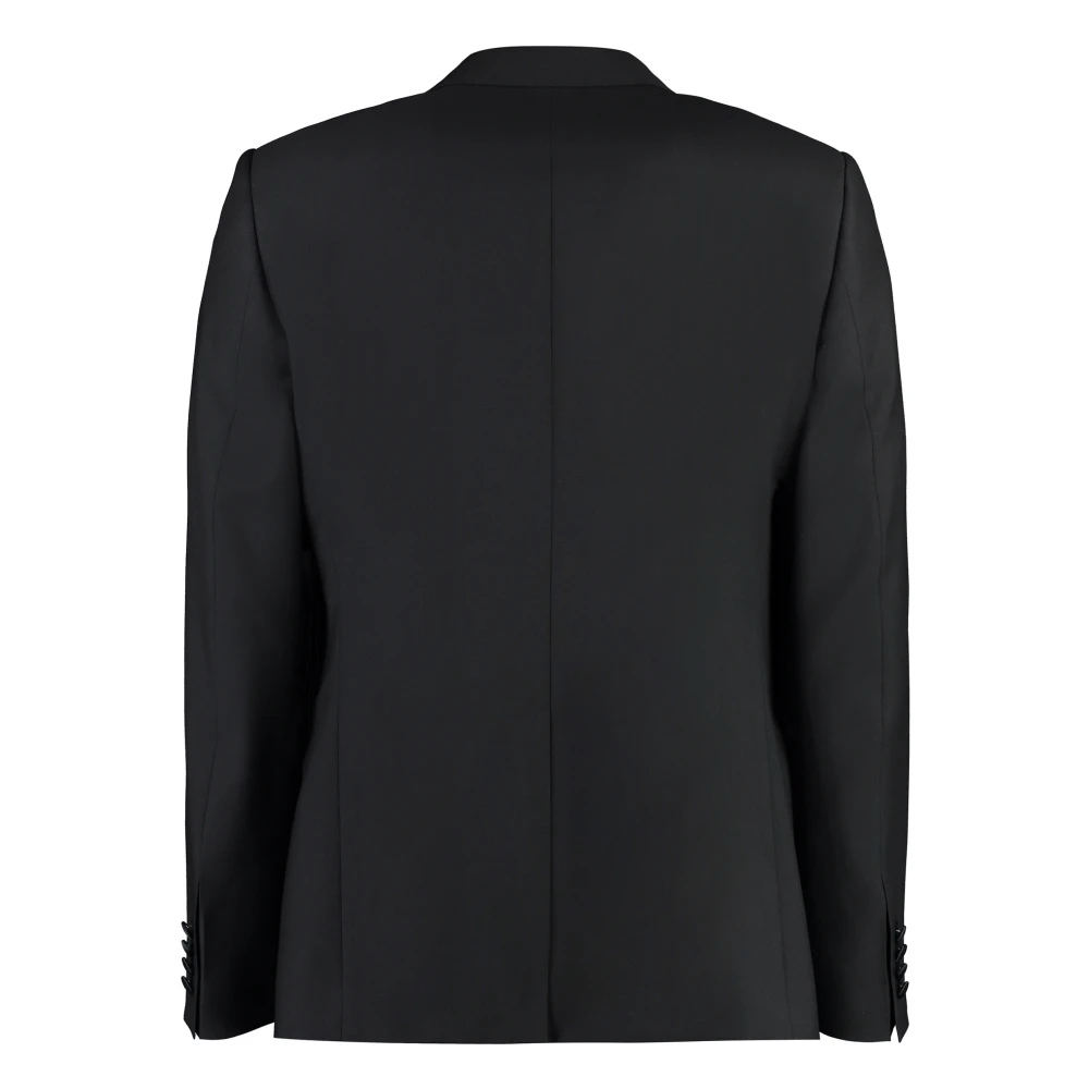 Dolce & Gabbana Wol Zijde Driedelig Pak Essential Line Black Heren