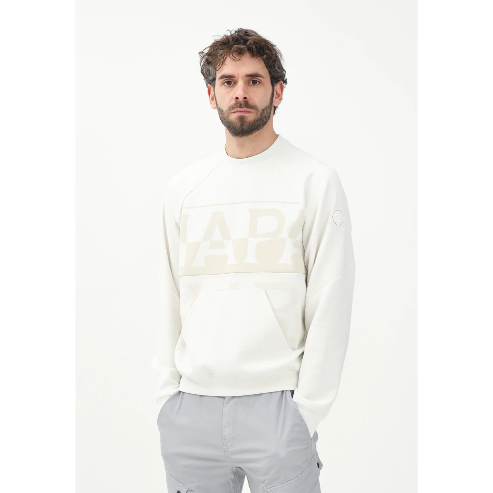 Napapijri Anghiari Crewneck Sweater Lente Zomer White Heren