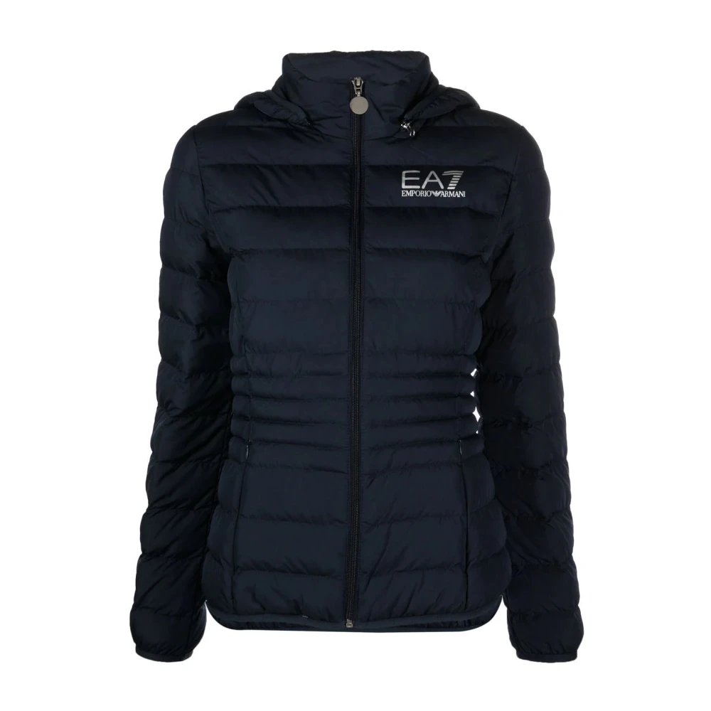 Emporio Armani Ea7 Blå Puffer Dunjacka Casual Stil