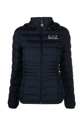 Blå Puffer Dunjacka Casual Stil