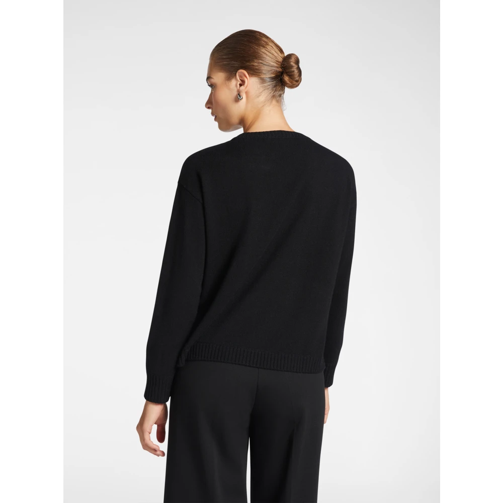 Elena Mirò Stijlvolle Gebreide Top Black Dames