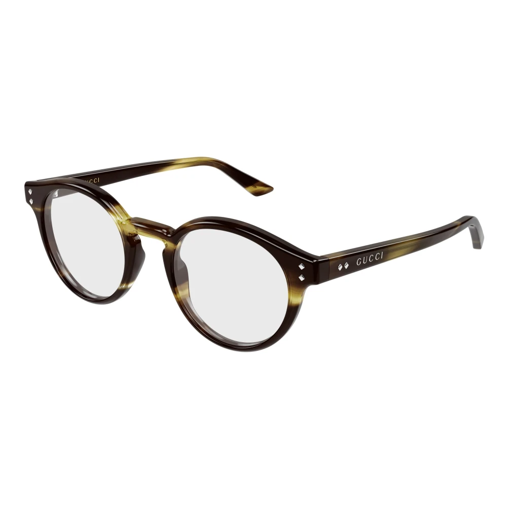 Gucci Men's Brown Glasses, 48 Mm, Panthos Optical Frame