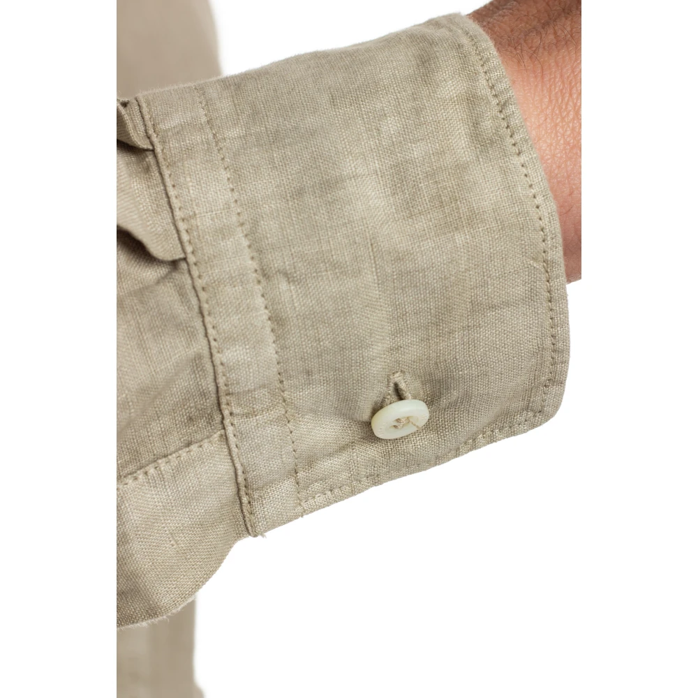 Aspesi Koreaanse Kraag Knoopshirt Gray Heren