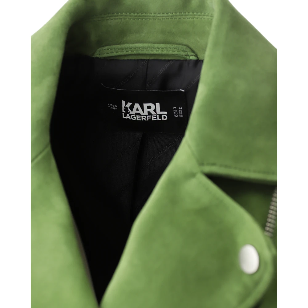Karl Lagerfeld Leren Jas Green Dames