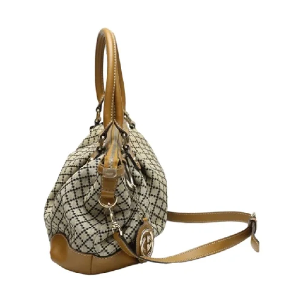 Gucci Vintage Pre-owned Canvas gucci-bags Beige Dames