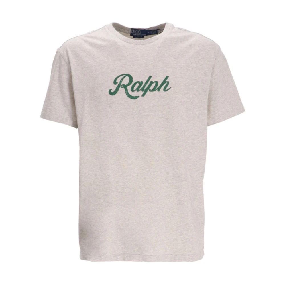 Ralph Lauren Grijze Logo Print Katoenen T-shirt Gray Heren