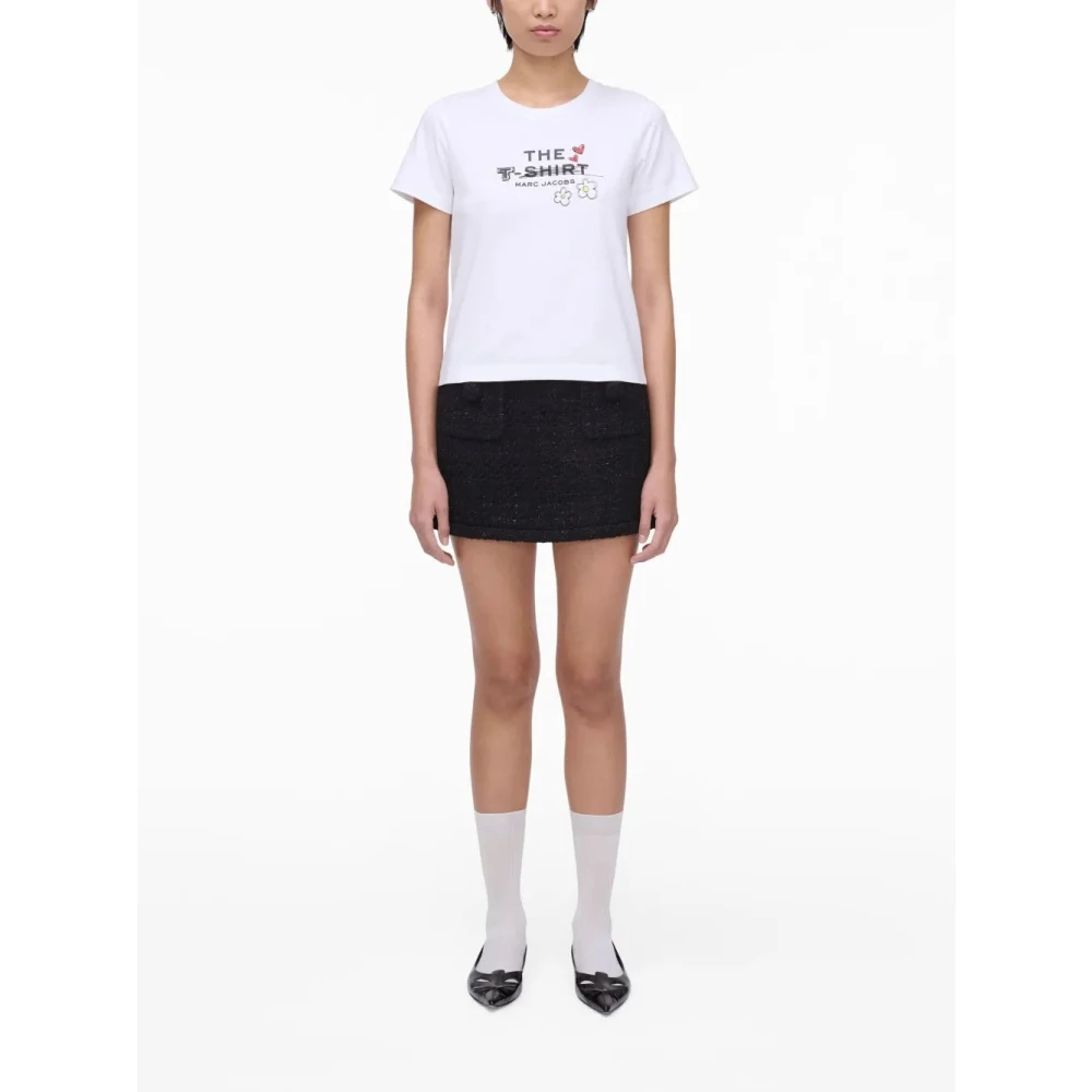 Marc Jacobs Doodle Slim Tee Shirt White Dames