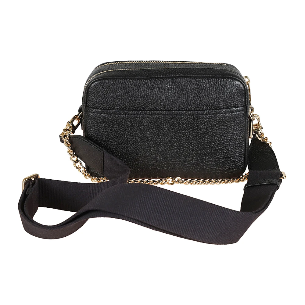 Michael Kors Zwarte leren crossbody cameratas Black Dames