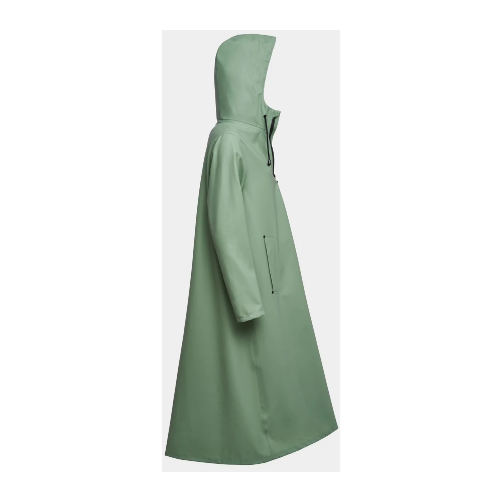 Stutterheim Lichtgewicht Rits Knielange Regenjas Green Dames