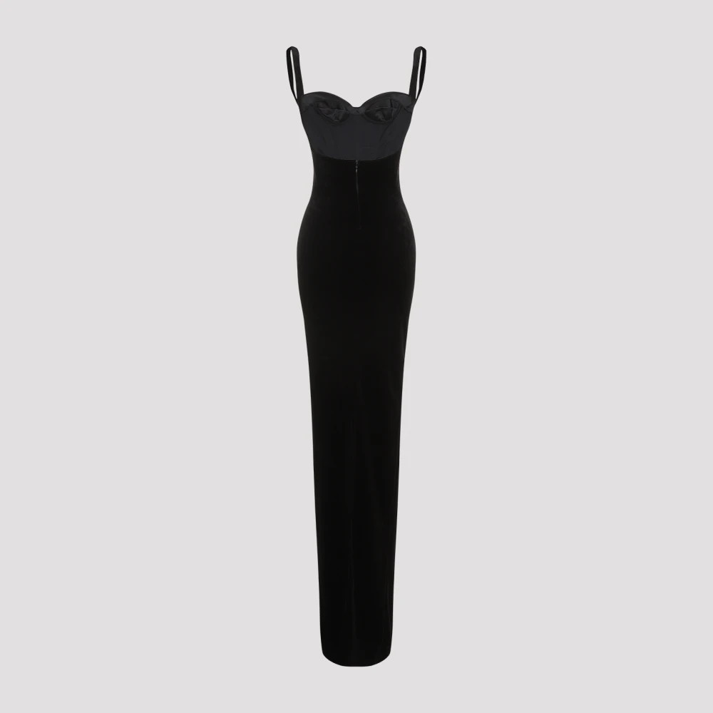 Balenciaga Elegante Zwarte Fitted Gown Black Dames