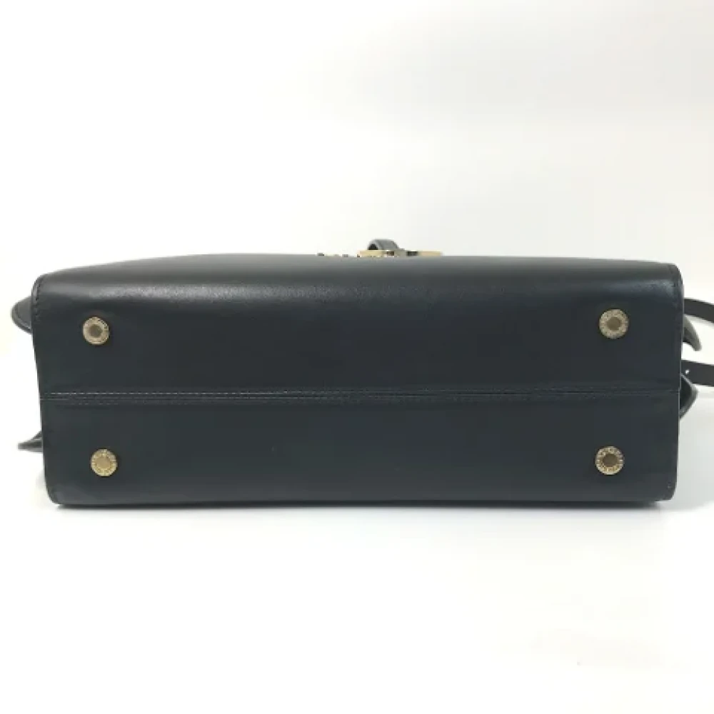 Bvlgari Vintage Pre-owned Leather handbags Black Dames