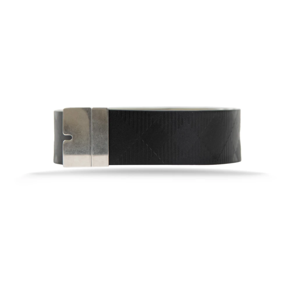 Burberry Men's Black Belts, 85 Cm, Italian Leather Reversible Belt With Buckle