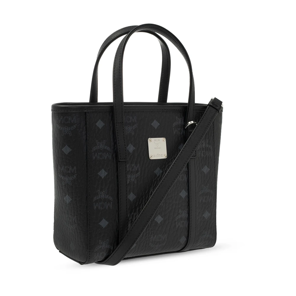 MCM Schoudertas met logo Black Dames