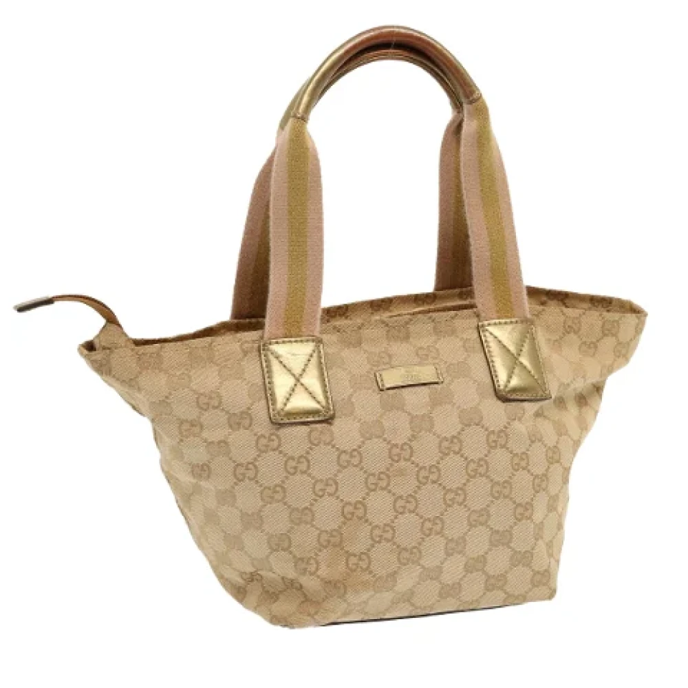 Gucci Vintage Pre-owned Canvas handbags Beige Dames