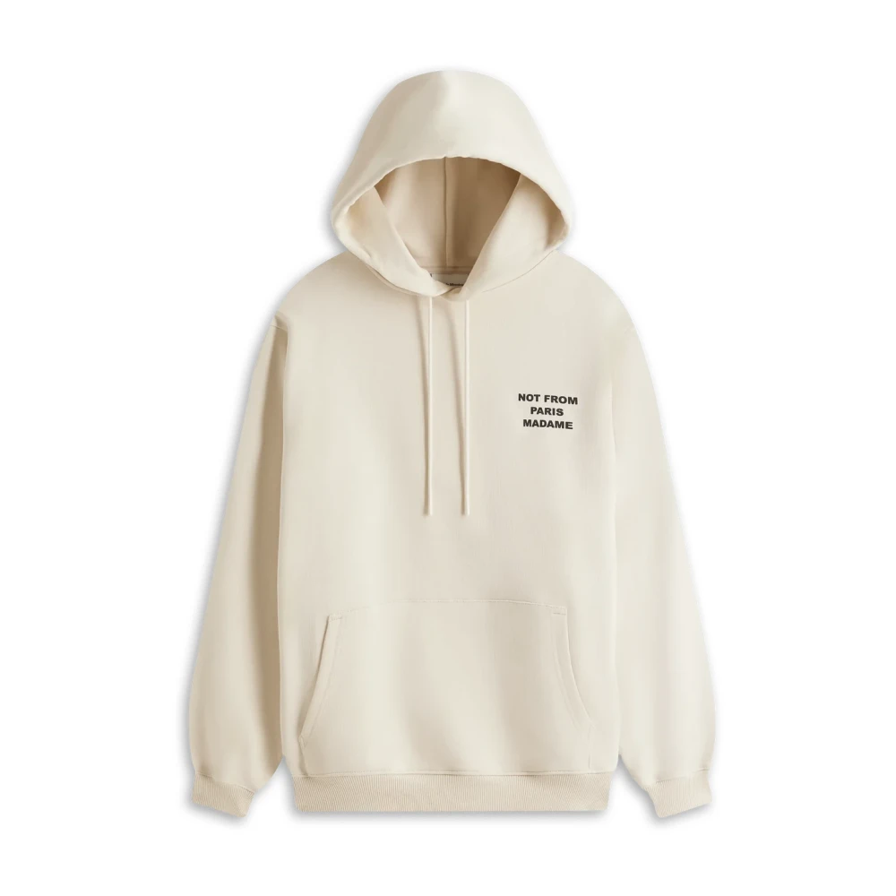 Drole de Monsieur Slogan Hoodie Beige Heren