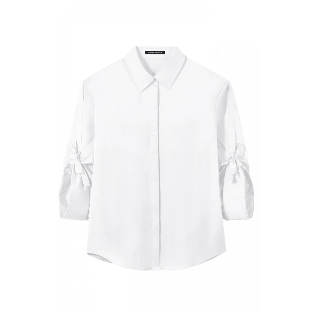 LUISA CERANO Shirt met Verstelbare Mouwen White Dames