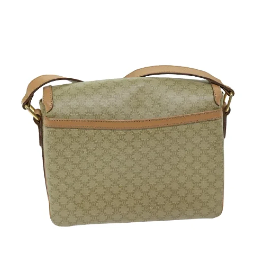 Celine Vintage Pre-owned Canvas shoulder-bags Beige Dames