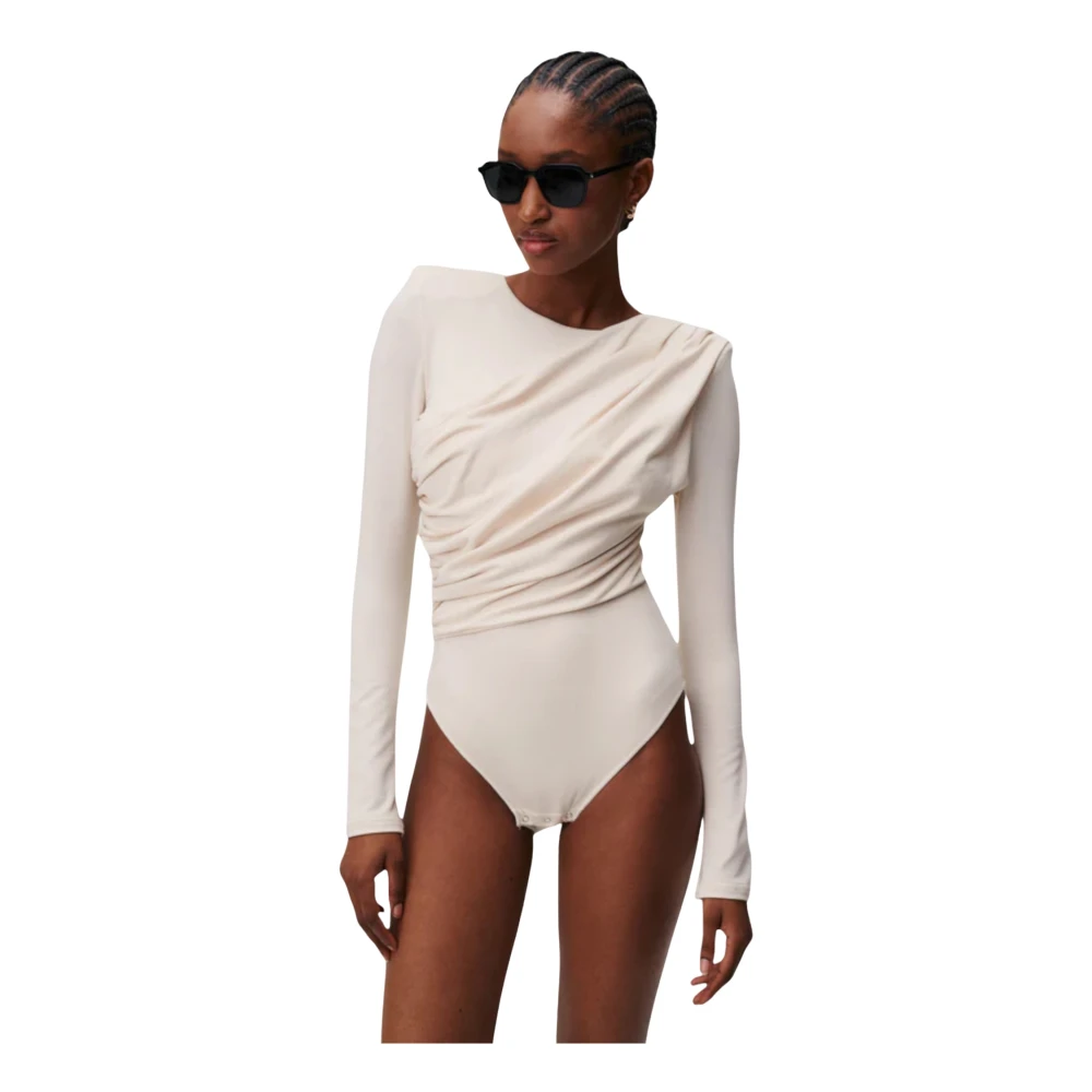 Undress Code Beige Full-Body, Female, Xs, Draped Lyocell Bodysuit (G-String)