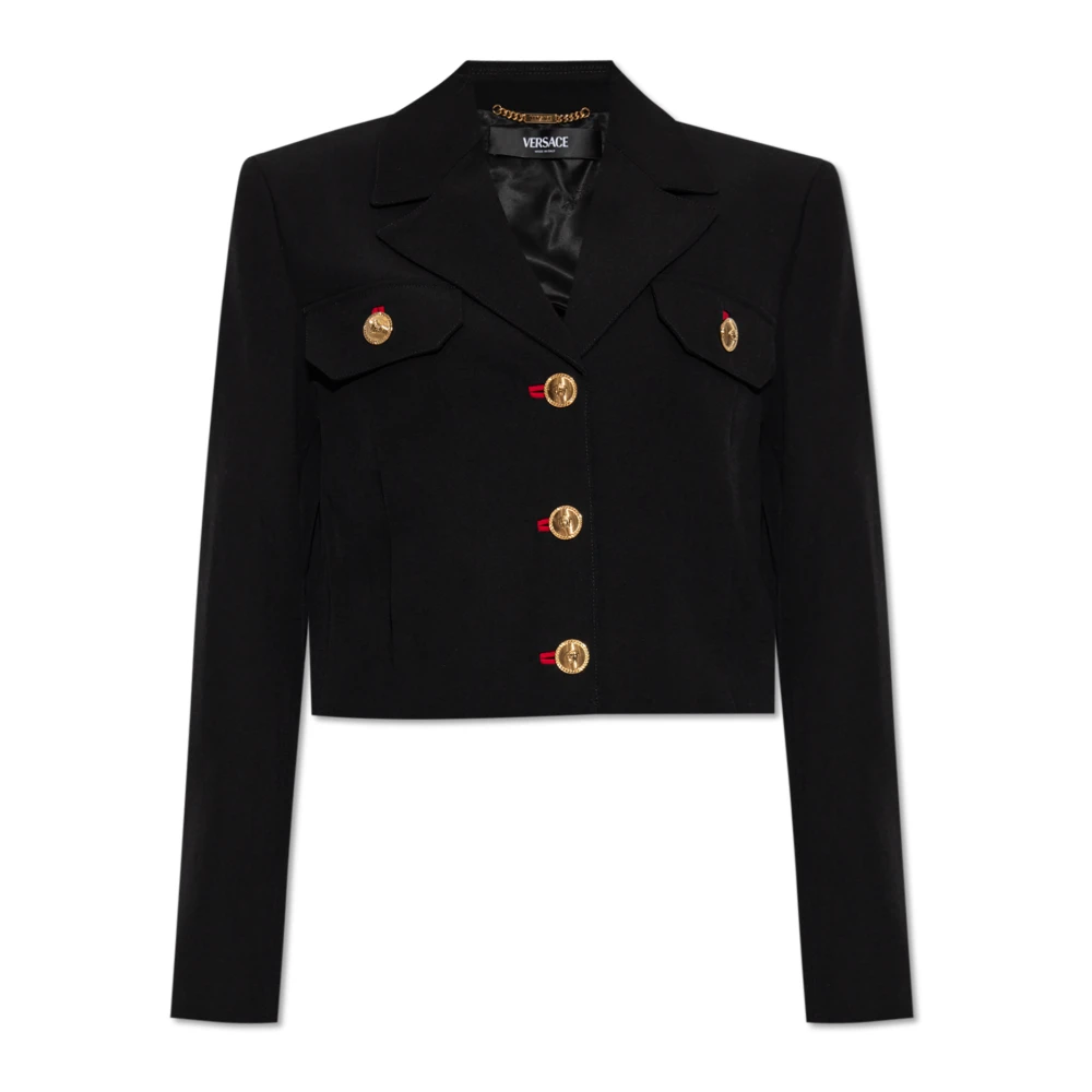 Versace Blazer met open revers Black Dames