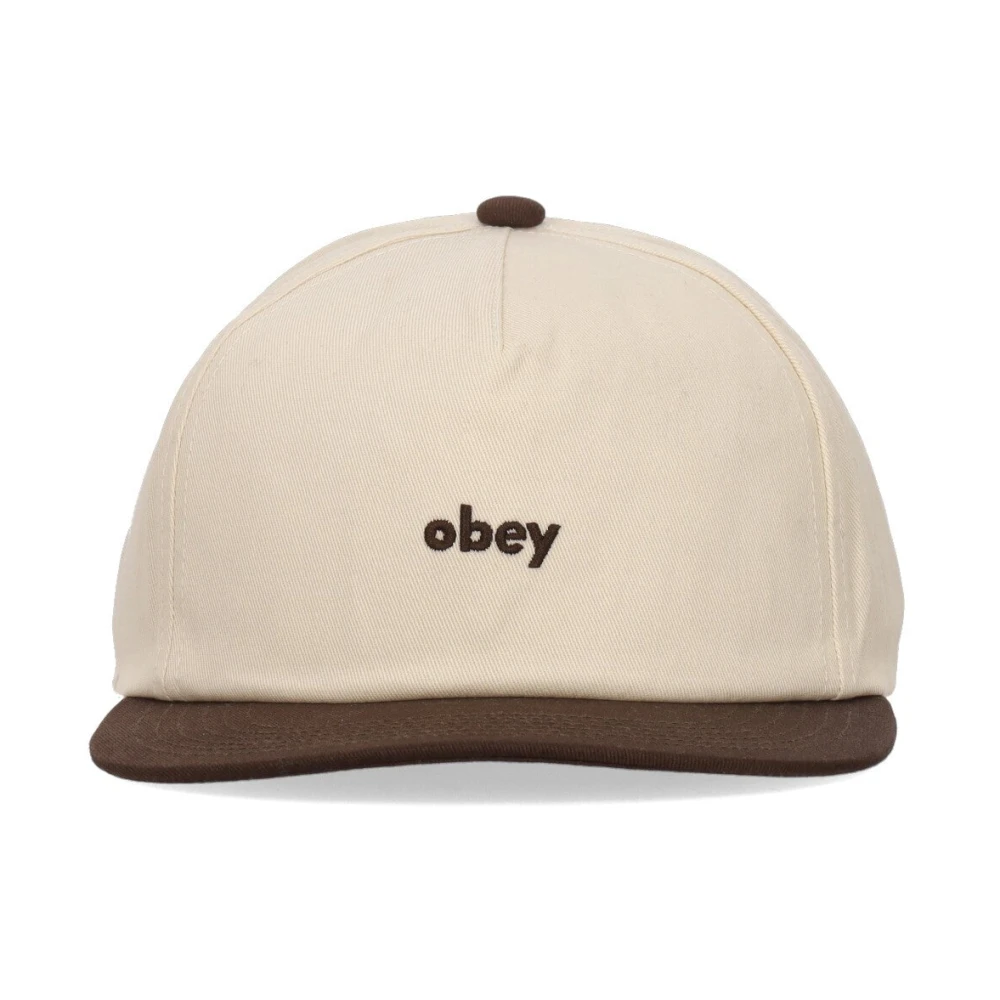 Obey Gebogen Klep Snapback Pet Ongebleekt Multi Beige Heren
