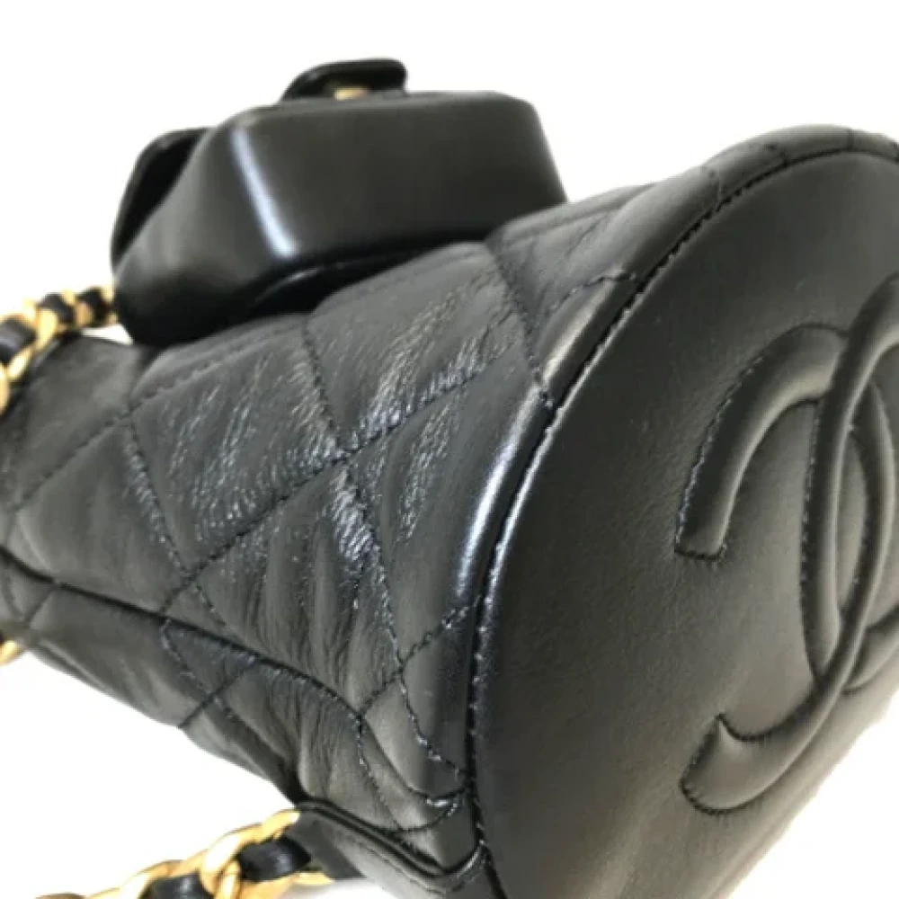 Chanel Vintage Pre-owned Leather shoulder-bags Black Dames