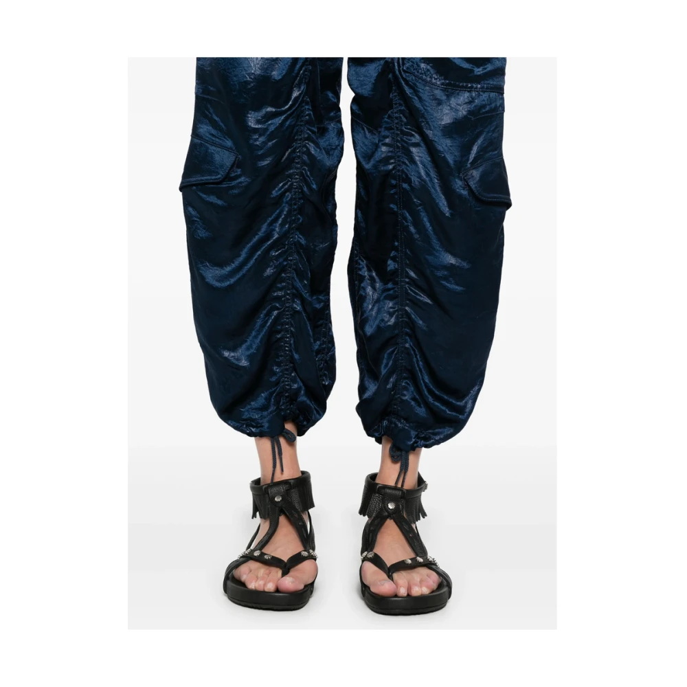 R13 Donkerblauwe Trekkoord Elastische Taillebroek Blue Dames