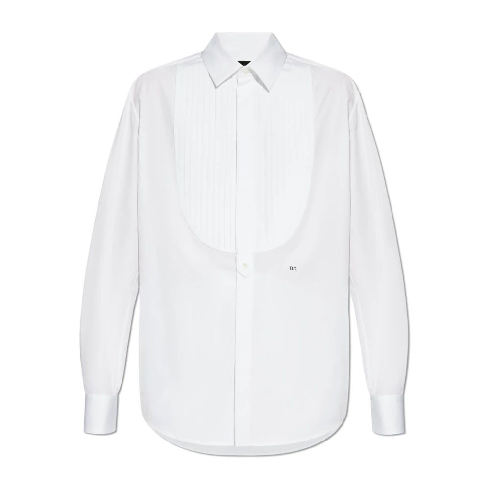 Dsquared2 Katoenen overhemd met verborgen knoopsluiting White Dames