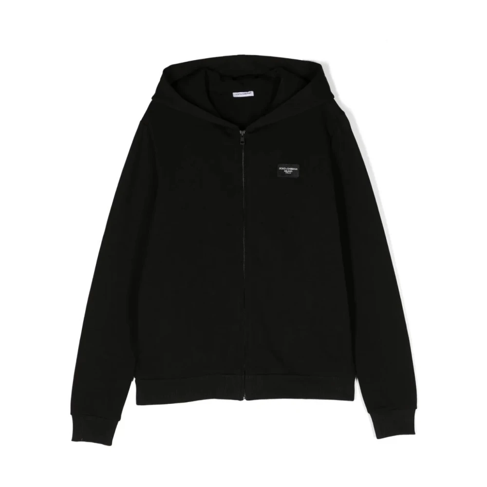 Dolce & Gabbana Svart Hoodie Black, Unisex