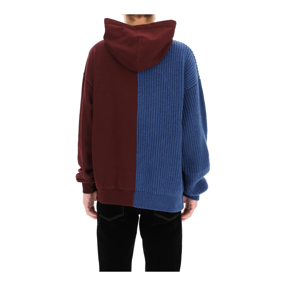 Dolce & Gabbana Hooded Sweatshirt in Gemengde Techniek Multicolor Heren
