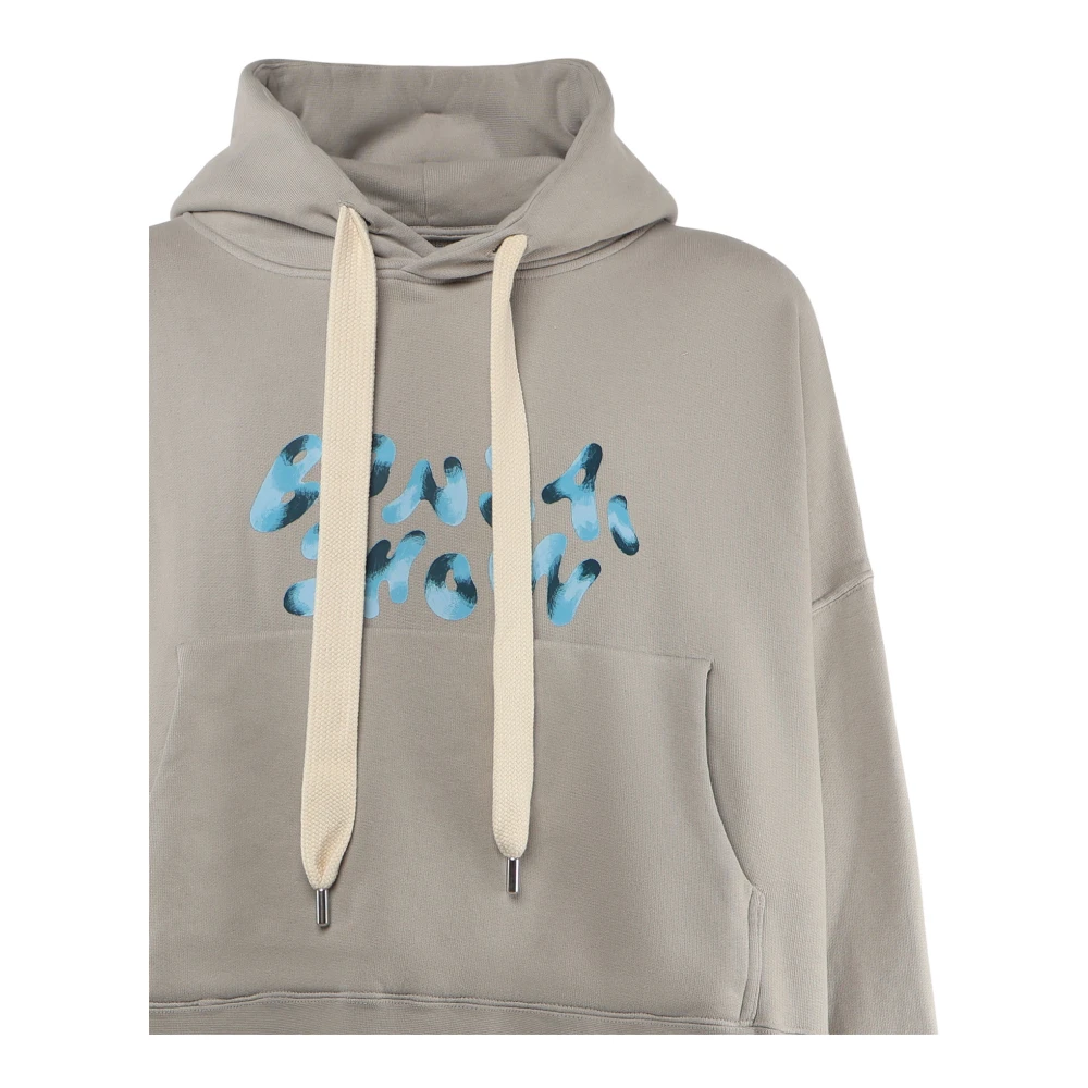 Bonsai Grijze Hoodie van Katoen met Zakken Gray Heren