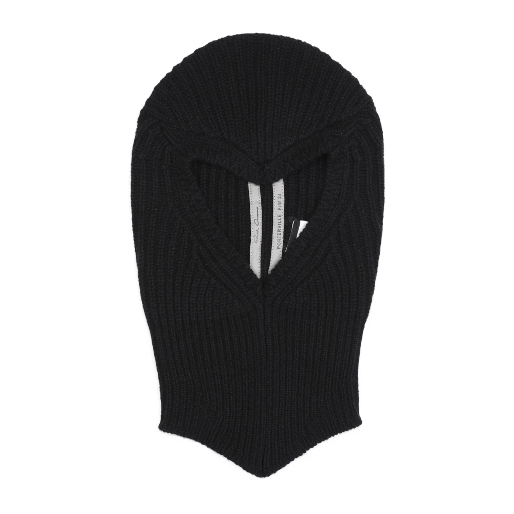 Rick Owens Zwarte Wollen Hoed Stijlvol Accessoire Black Heren