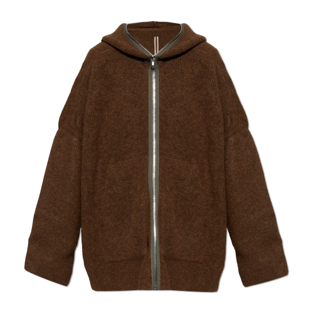 Rick Owens Oversized Sweater Gimp Brown Heren