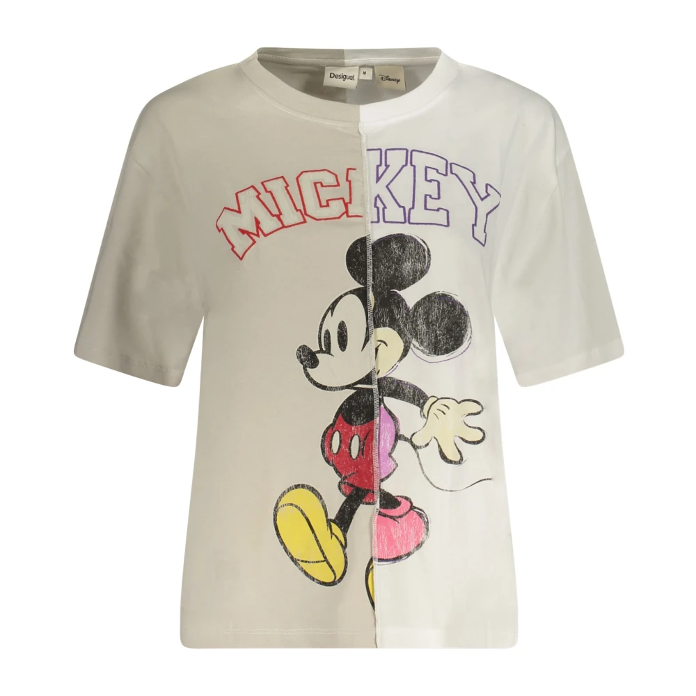Desigual Women's Blanc T-Shirt Mickey - Image 3