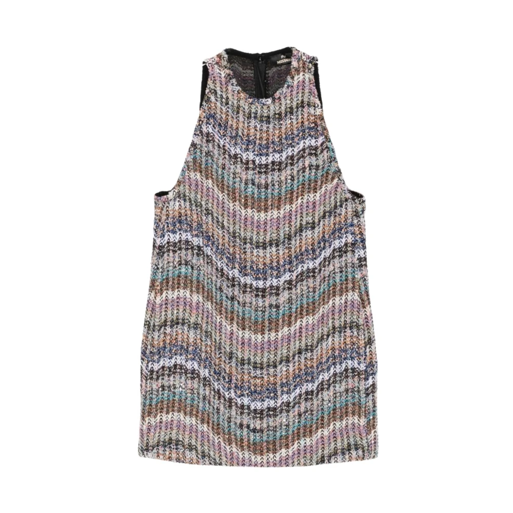 Missoni Donna Multicolor - Abito Corto In Maglia Chevron Con Paillettes - Dresses - E - S
