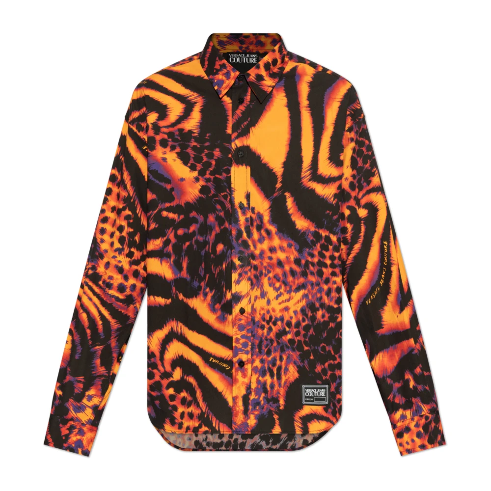 Versace Jeans Couture Skjorta med tryck Orange, Herr