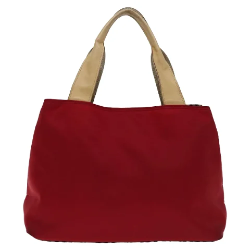 Burberry Vintage Pre-owned Fabric handbags Red Dames