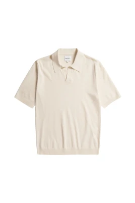Lätt Linne & Bomull Stickad Polo