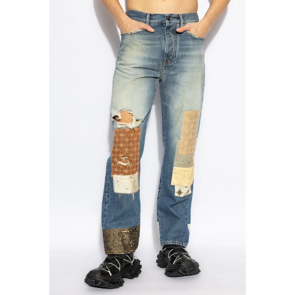 Amiri Jeans met vintage-effect Blue Heren