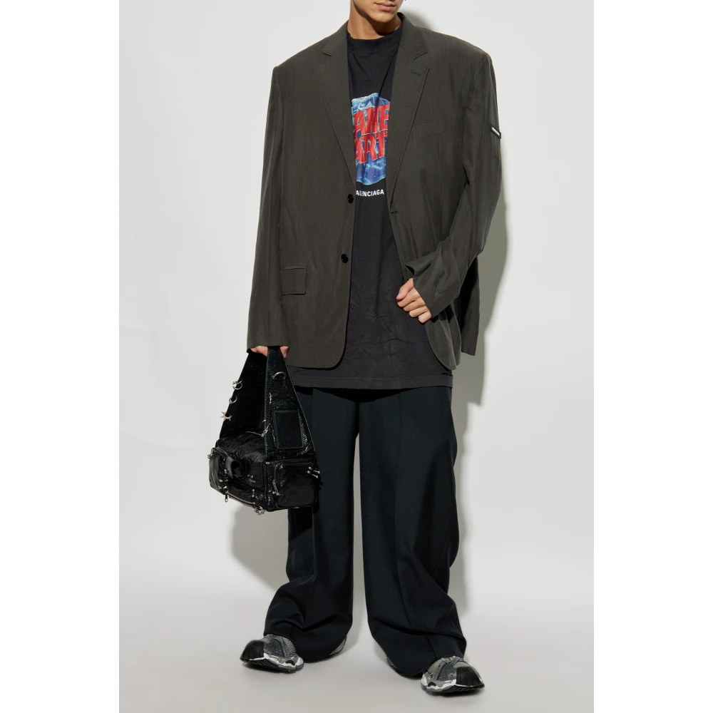 Balenciaga Geplooide Broek Black Heren